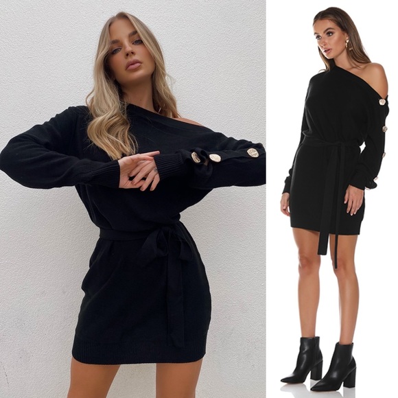 *LAST 1* Bella Knit Sweater Dress - Picture 4 of 6